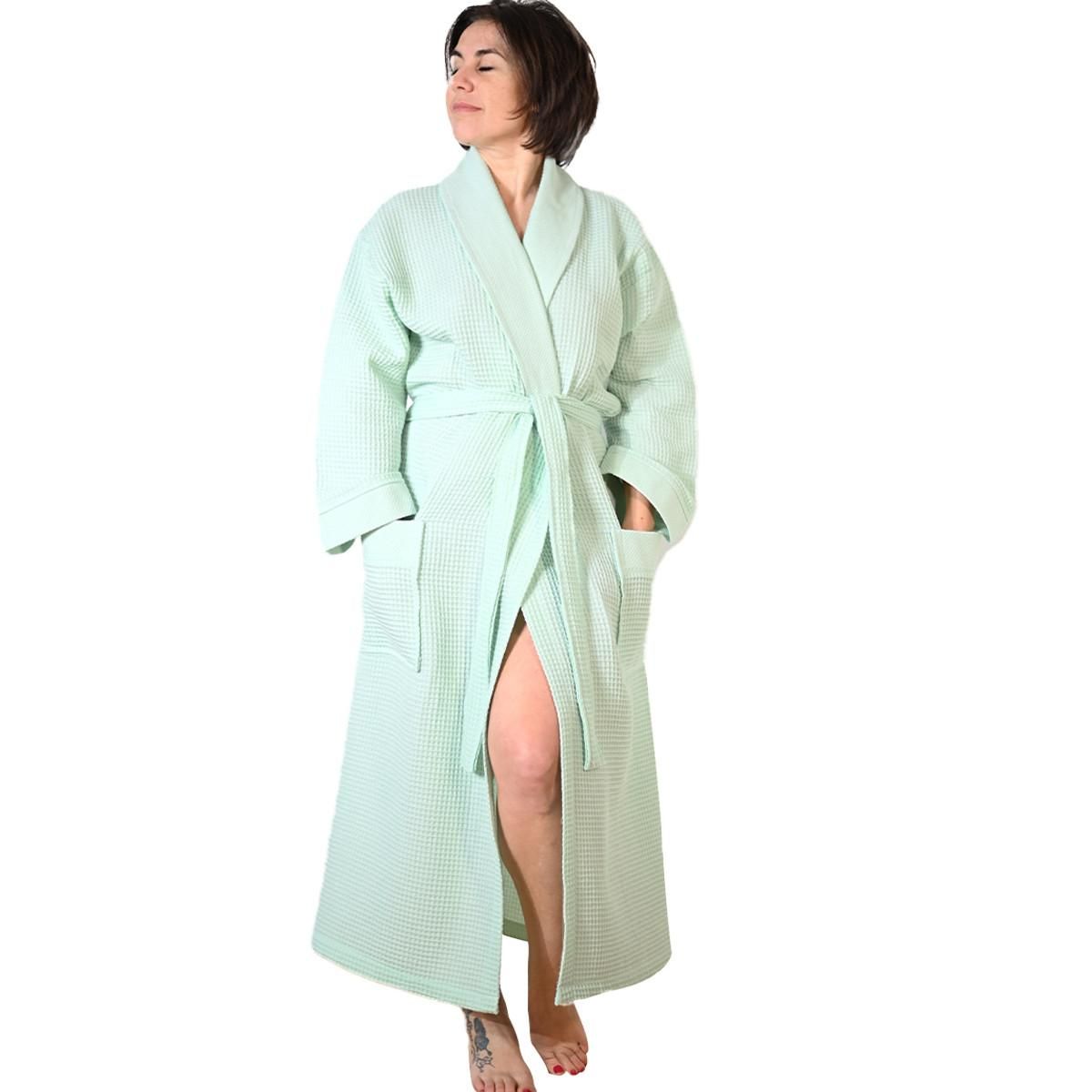 Sensei Maison Peignoir mixte nid d'abeille SPA COL CHÂLE