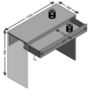 Voir la diapositive 5 : Paris Prix Console 1 Tiroir Design  Kherer  100cm Blanc