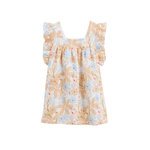 Petit Béguin Robe enfant en gaze de coton Praline. Coloris disponibles : Jaune