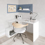 Voir la diapositive 2 : Habitat et Jardin Bureau d'étude en bois  Gelincik  - 130 x 109 x 74 cm - Blanc