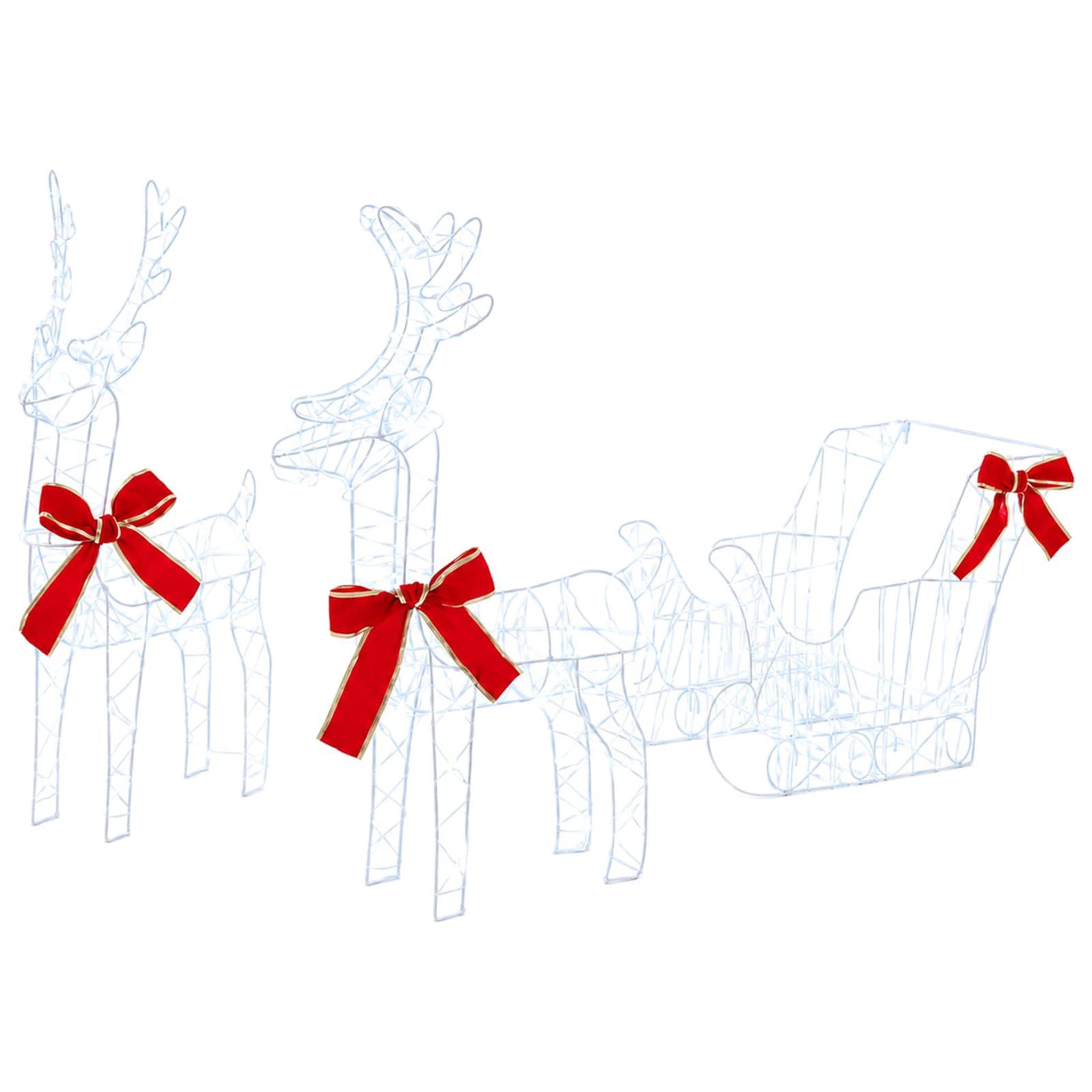 Voir la diapositive 5 : VIDAXL Renne de Noël avec traîneau 5 pc 580 LED Blanc froid