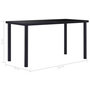 Voir la diapositive 6 : VIDAXL Table a manger Noir 140x70x75 cm Verre trempe
