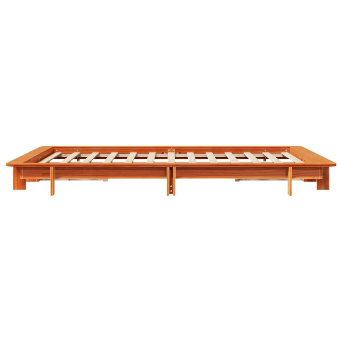 VIDAXL Cadre de lit sans matelas cire marron 120x200cm bois pin massif