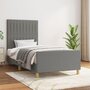 Voir la diapositive 1 : VIDAXL Cadre de lit sans matelas gris fonce 100x200 cm tissu