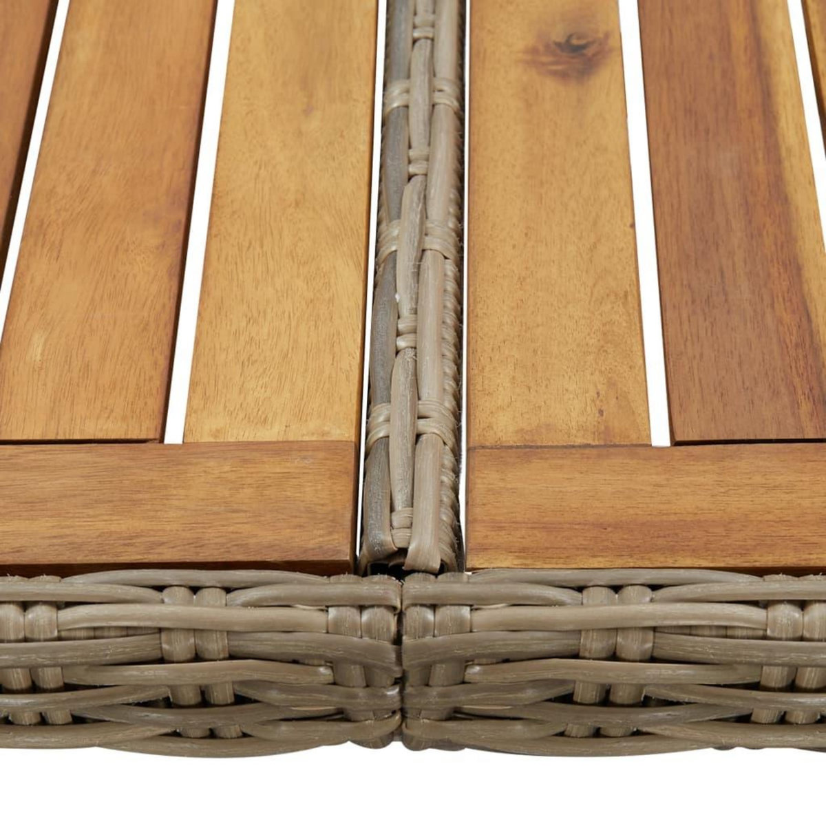 VIDAXL Table a manger de jardin Marron 200x100x74 cm Resine tressee