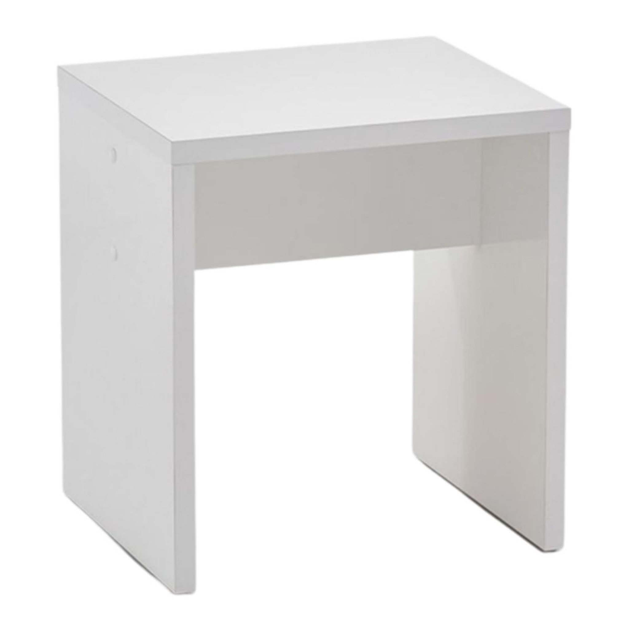 Paris Prix Tabouret design  noble  44cm blanc brillant