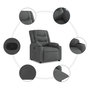 Voir la diapositive 5 : VIDAXL Fauteuil inclinable Gris foncé Tissu