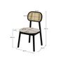 Voir la diapositive 4 : Rendez vous déco Lot de 2 chaises en bois clair, tissu beige et rotin synthétique - Maria