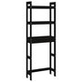 Voir la diapositive 2 : VIDAXL Etagere de toilette Noir 63x26x171 cm Bois de pin massif