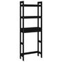 Voir la diapositive 2 : VIDAXL Etagere de toilette Noir 63x26x171 cm Bois de pin massif