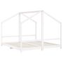 Voir la diapositive 3 : VIDAXL Cadre de lit d'enfant blanc 2x(90x200) cm bois de pin massif
