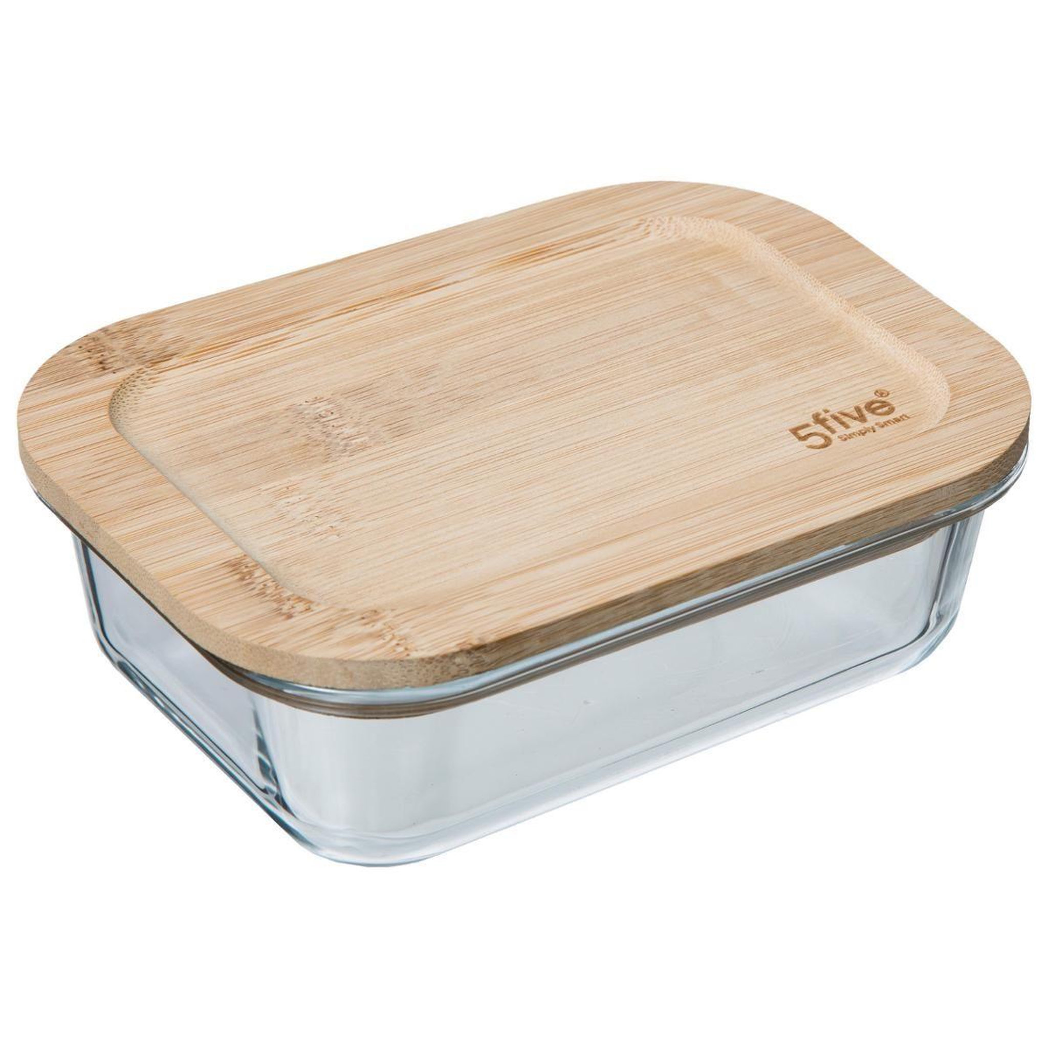 Voir la diapositive 1 : FIVE Bocal en verre  bambou  0,38l transparent