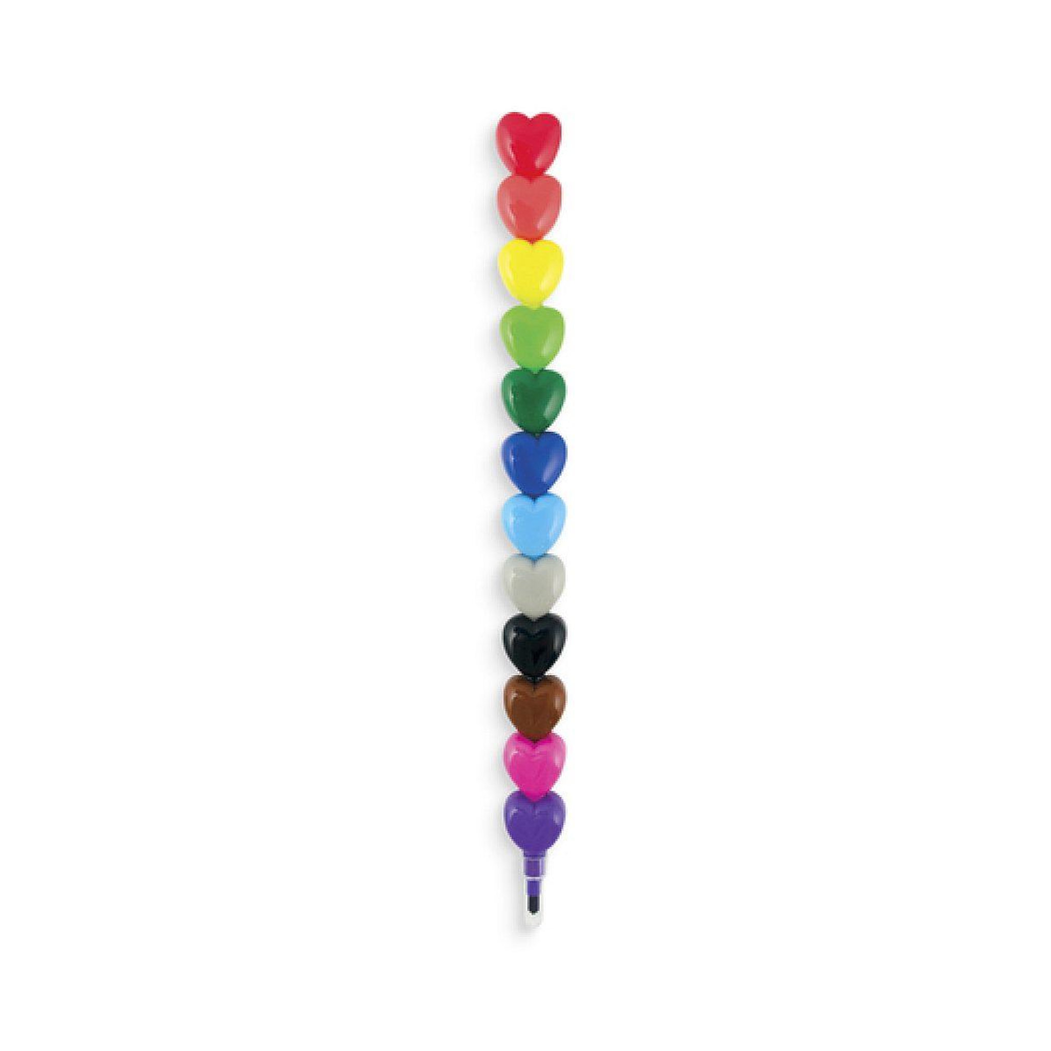 COOLKIDZ PROJECT Crayons empilables - forme de coeurs