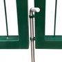 Voir la diapositive 4 : VIDAXL Portail de cloture de jardin avec poteaux 350x120 cm Acier Vert