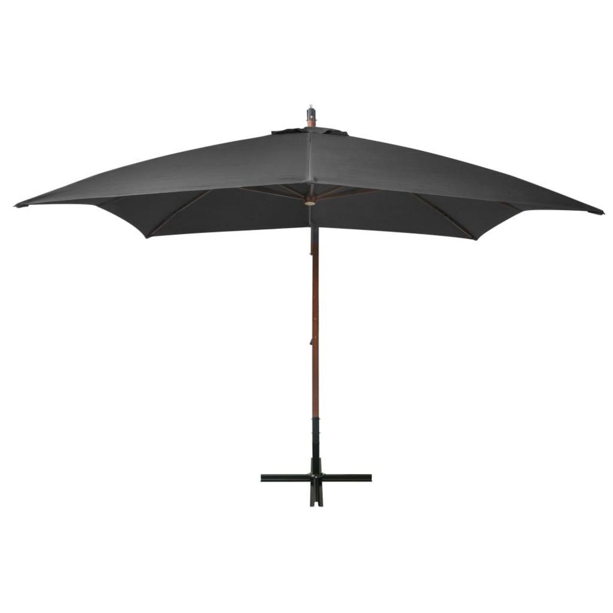 VIDAXL Parasol de jardin suspendu avec mat Anthracite bois de sapin