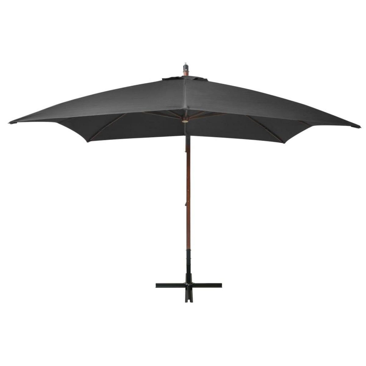 VIDAXL Parasol de jardin suspendu avec mat Anthracite bois de sapin