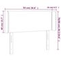 Voir la diapositive 6 : VIDAXL Tete de lit a LED Gris fonce 93x16x78/88 cm Tissu