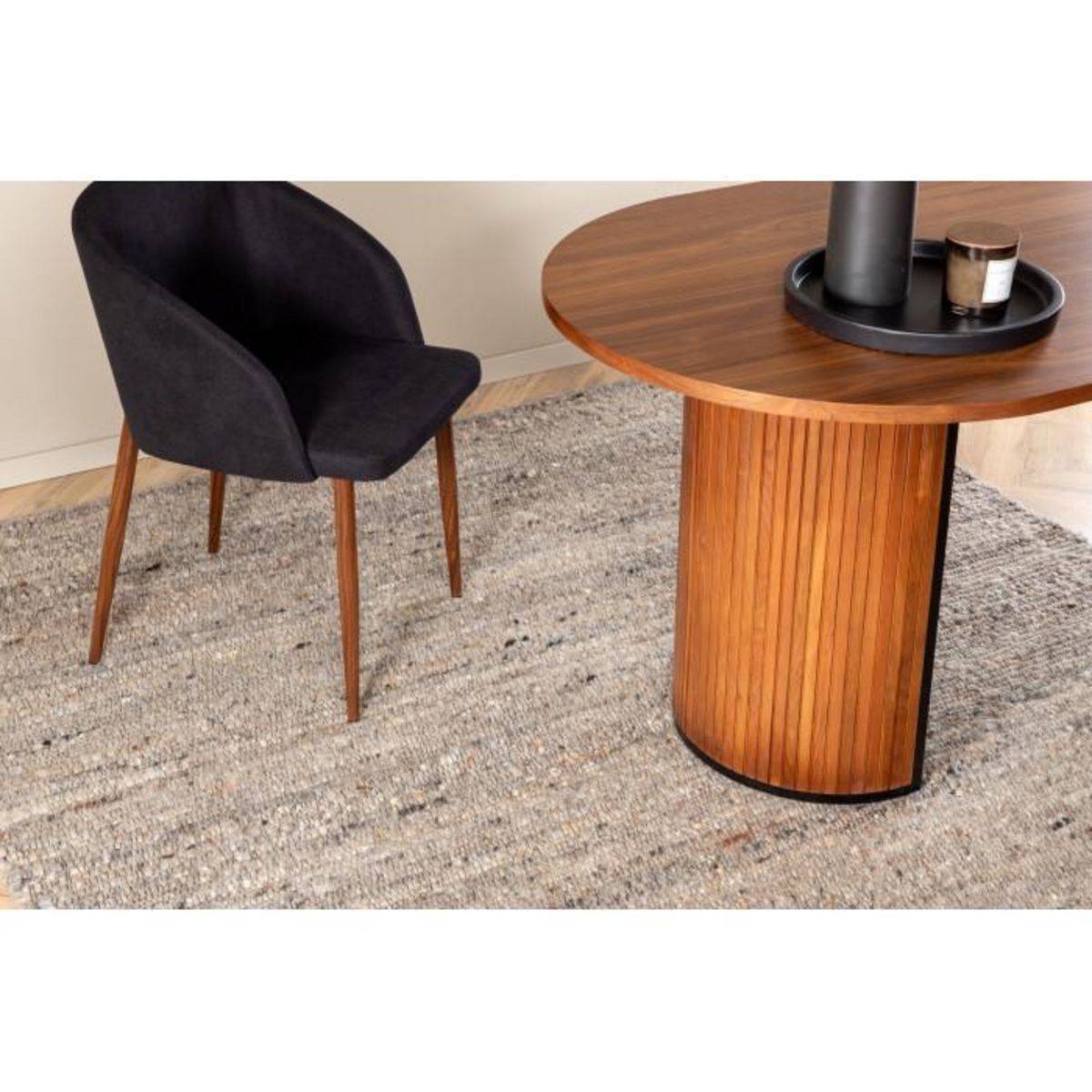 Paris Prix Tapis Déco en Laine  Loump  160x230cm Gris & Beige