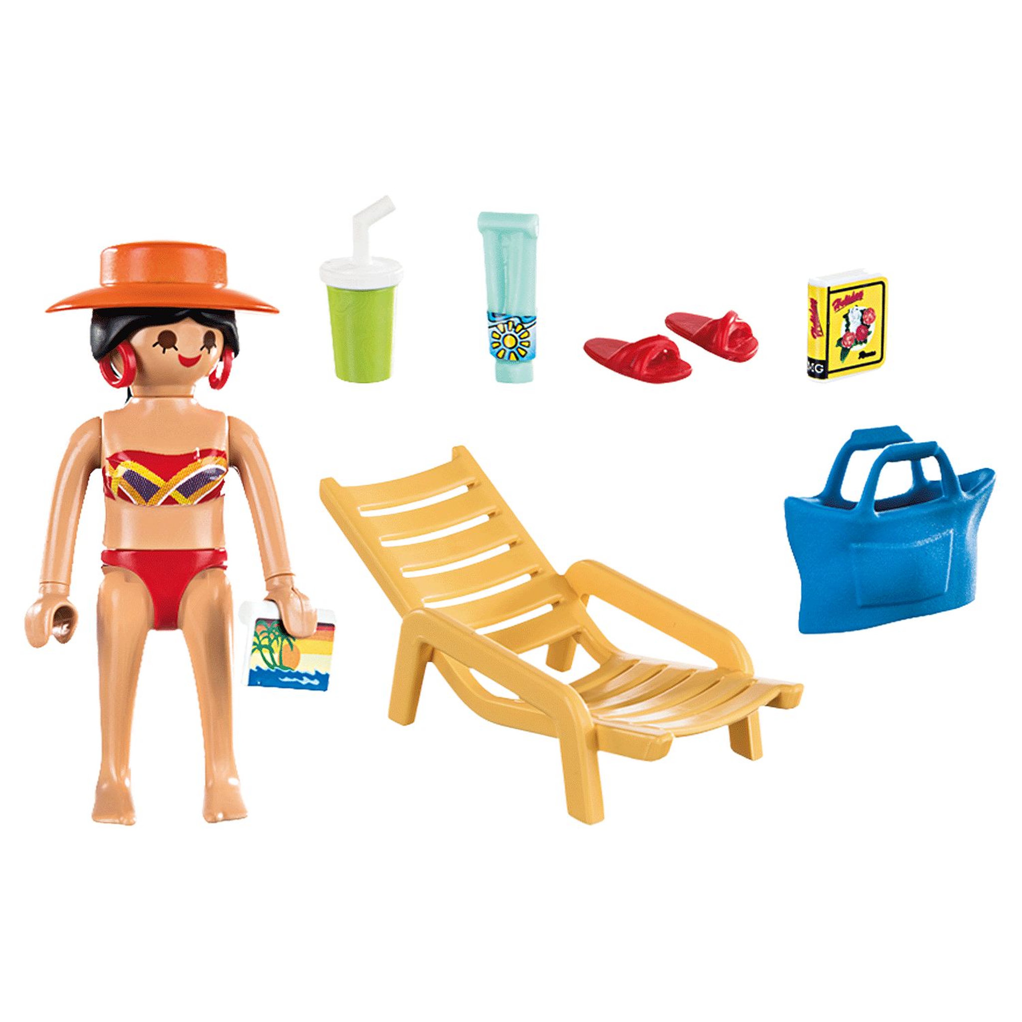 Voir la diapositive 2 : PLAYMOBIL 70300 - Spécial Plus - Vacancière avec transat