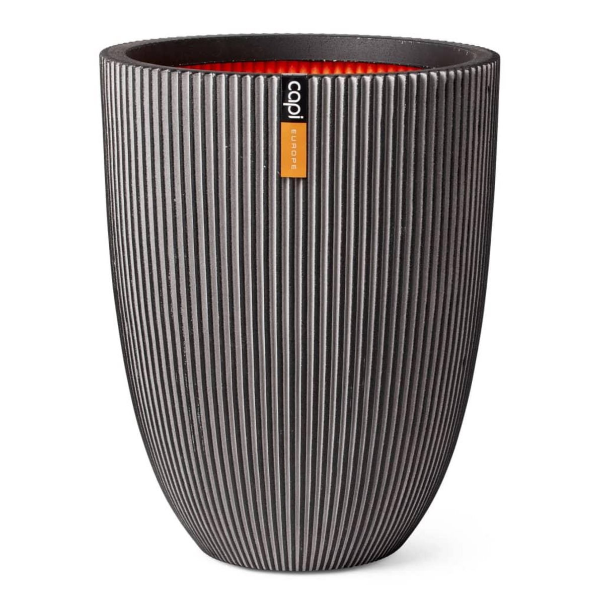 CAPI Capi Vase elegant Groove 34x46 cm anthracite