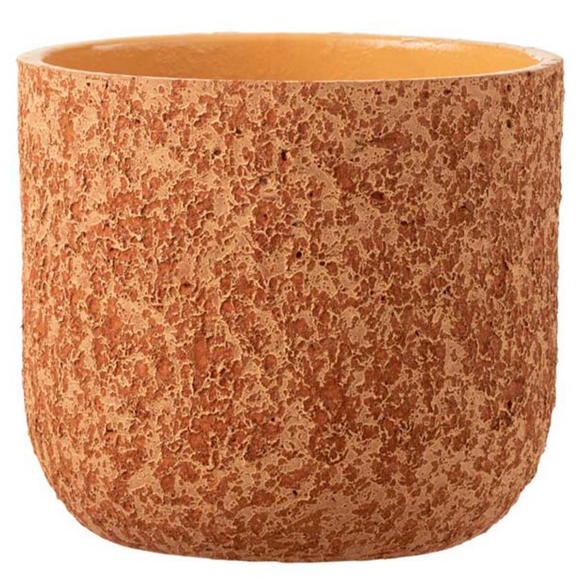 J-LINE Cache-Pot Design  Rugueux  22cm Terracotta