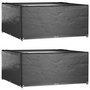 Voir la diapositive 1 : VIDAXL Housses de salon de jardin 2 pcs 16 œillets 205x205x90 cm carre