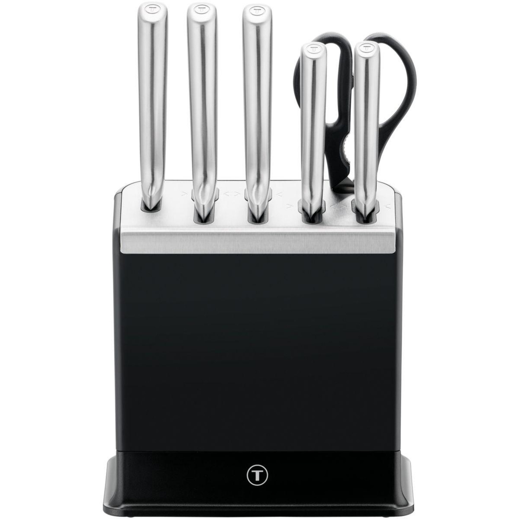 Voir la diapositive 2 : TEFAL Bloc couteaux Eversharp Pro inox 5pcs + ciseaux