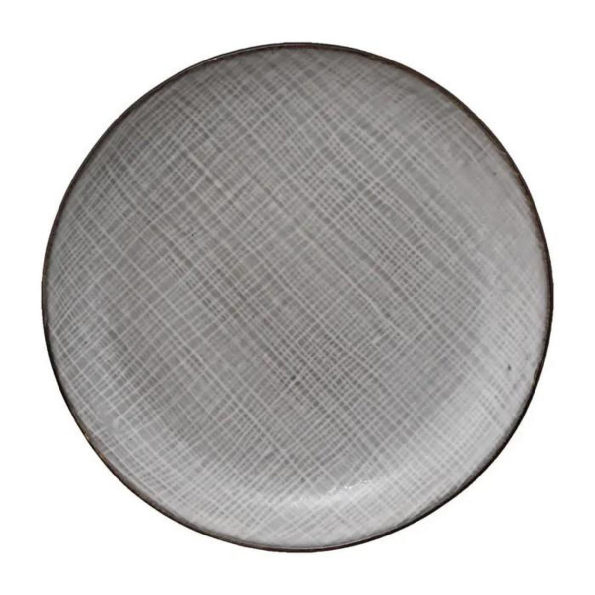 SECRET DE GOURMET Lot de 6 Assiettes à Dessert  Sarah  20cm Gris