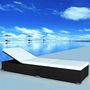 Voir la diapositive 2 : VIDAXL Chaises longues avec coussins lot de 2 Resine tressee Noir