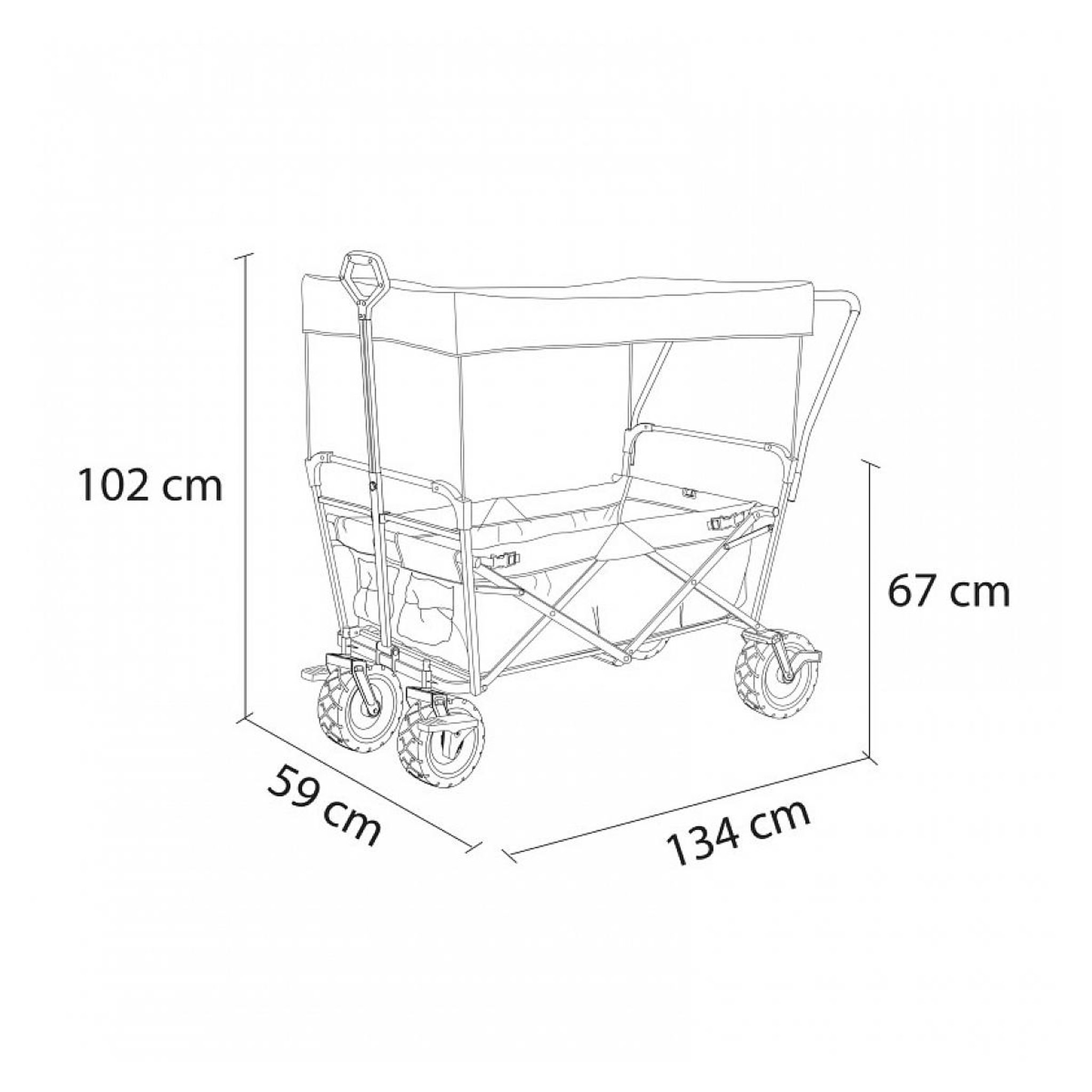 Voir la diapositive 3 : Axi House Chariot pliable avec toit bleu AB210