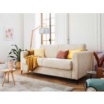 LISA DESIGN Owen - canapé 3 places convertible express couchage quotidien 140 cm matelas 12 cm en velours côtelé. Coloris disponibles : Vert