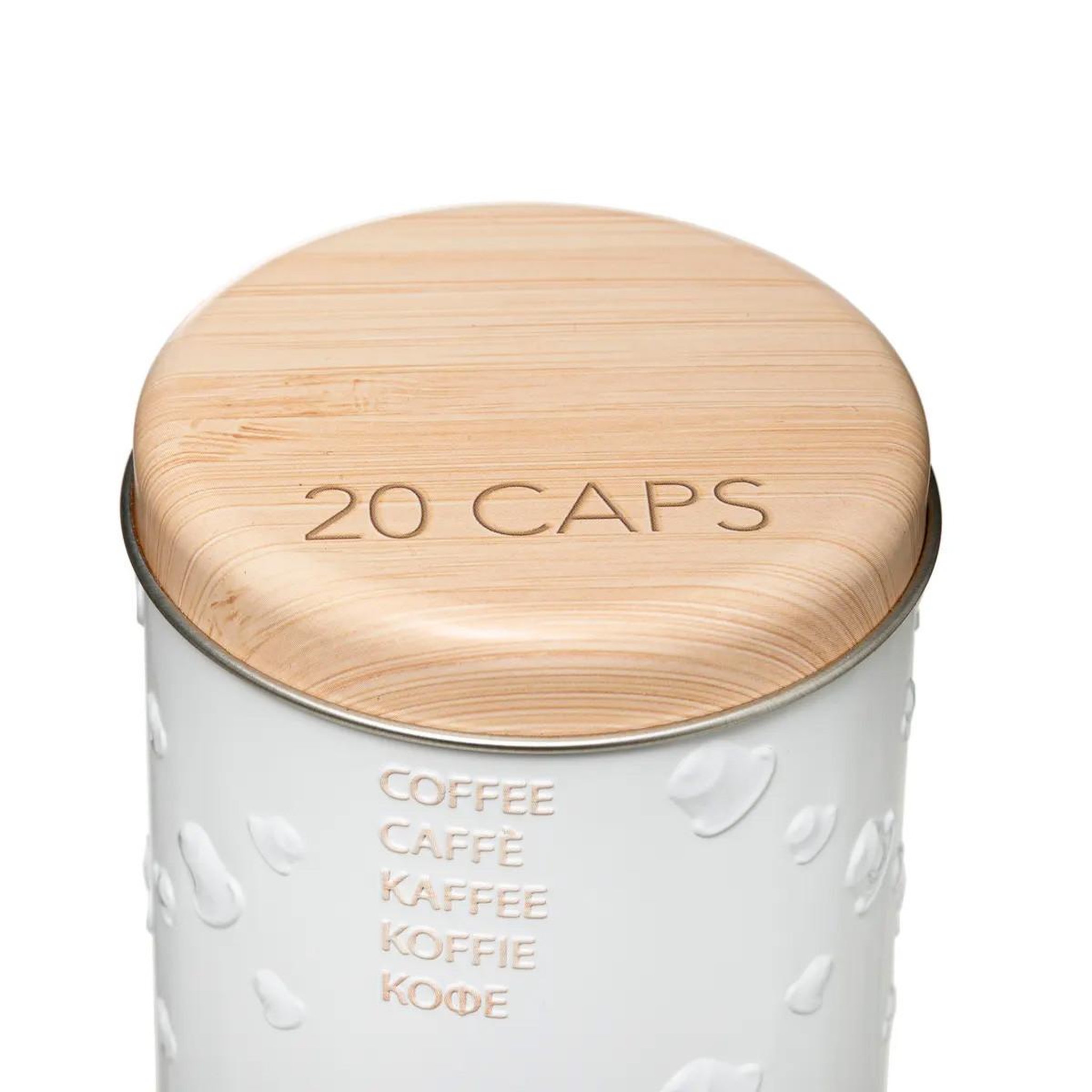 Voir la diapositive 3 : FIVE Boîte à Capsules de Café  Scandi  17cm Blanc