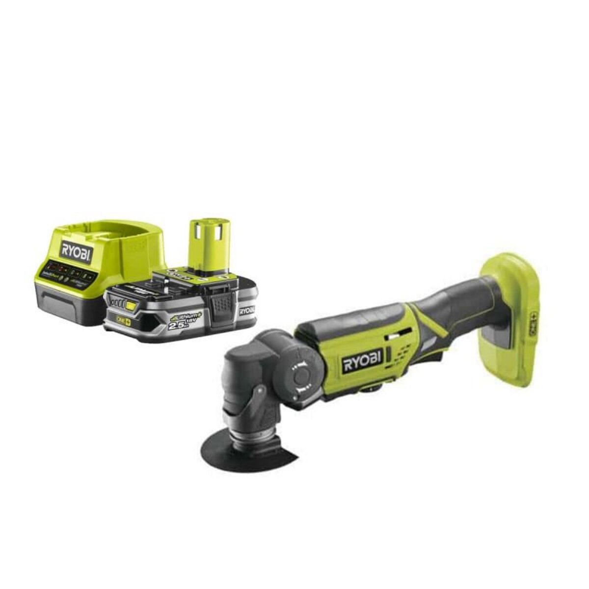 Ryobi Pack RYOBI Multitool 18V One+ R18MT-0 - 1 Batterie 2.5Ah - 1 Chargeur rapide RC18120-125