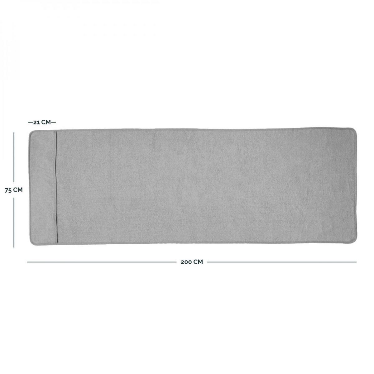 VIVEZEN Serviette de plage à rabat pour transat de bain, 100 % coton - 75 x 200 cm