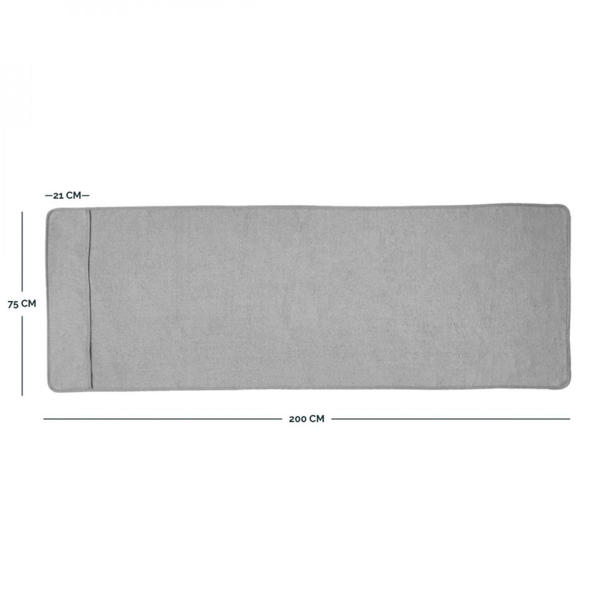 VIVEZEN Serviette de plage à rabat pour transat de bain, 100 % coton - 75 x 200 cm