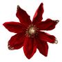 Voir la diapositive 1 : ATMOSPHERA Sujet de Noël Fleur  Magnolia  21cm Rouge