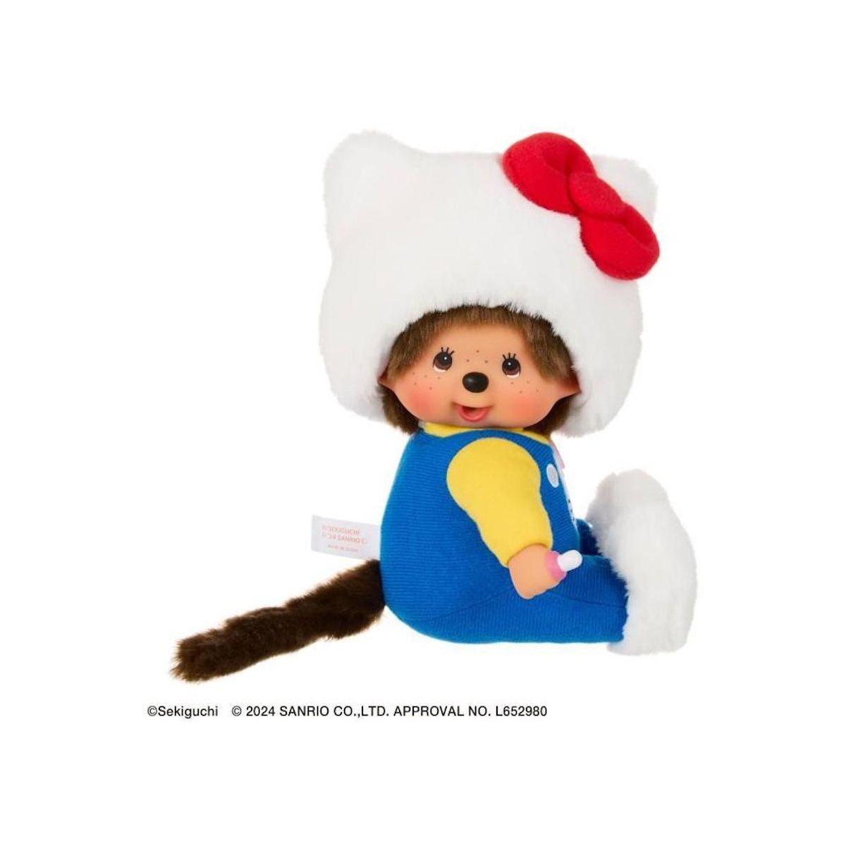 BANDAI Peluche - BANDAI - Monchhichi - SE205035 - Hello Kitty Assis - 20 cm