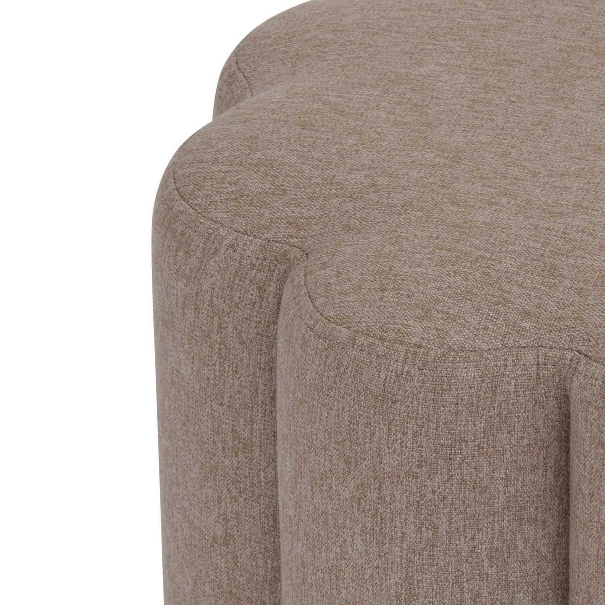 ATMOSPHERA Pouf design floral en tissu - Beige