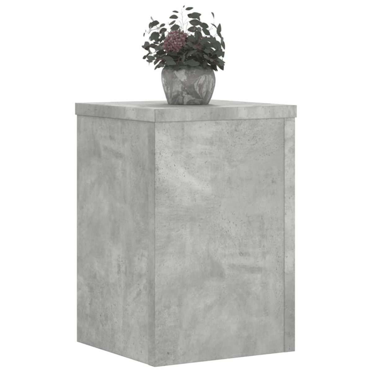 VIDAXL Supports pour plantes 2 pcs gris beton bois d'ingenierie