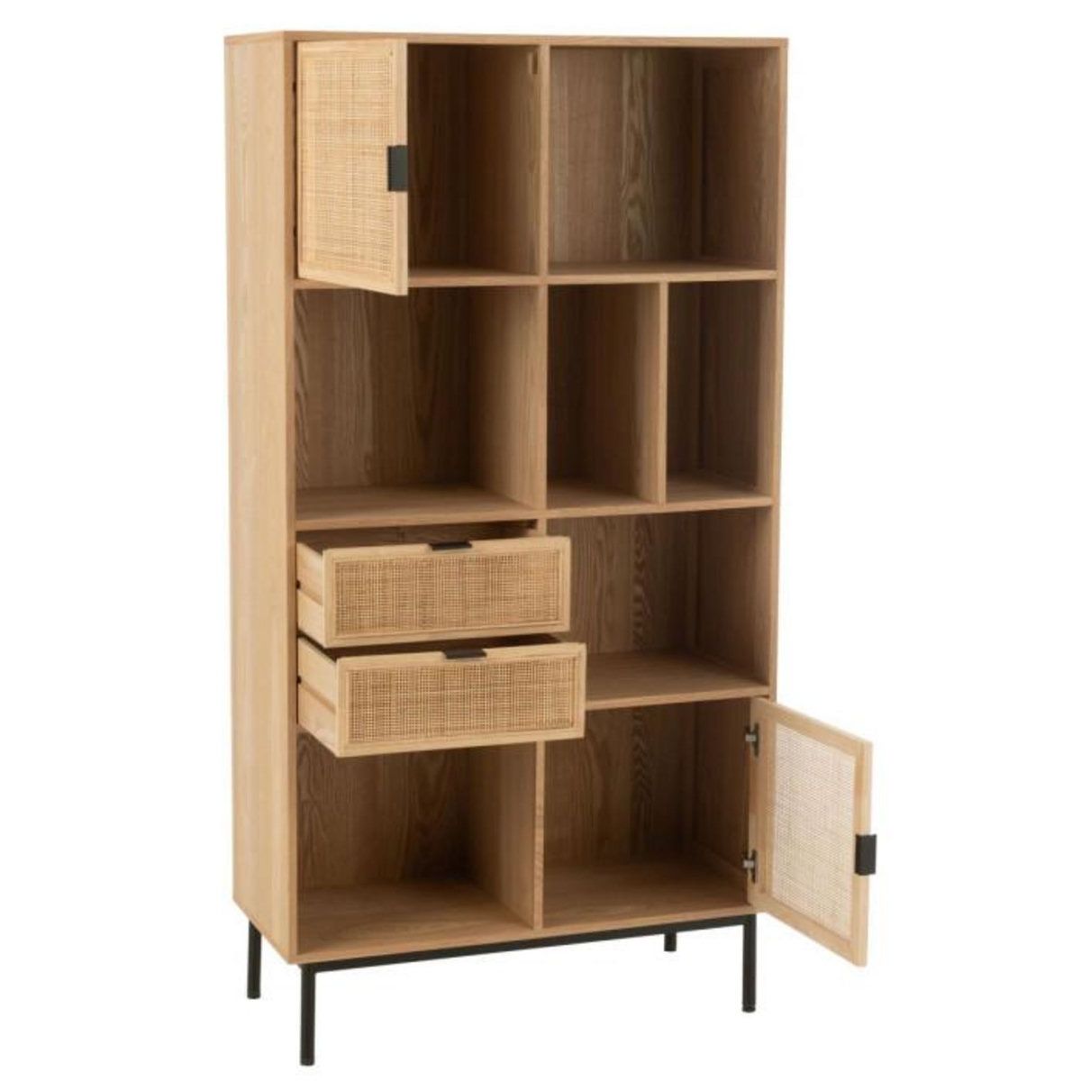 Paris Prix Bibliothèque Cannage  Kory  174cm Naturel