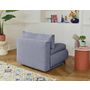 Voir la diapositive 6 : BEST MOBILIER Cristal - fauteuil - convertible avec coffre - en velours texturé
