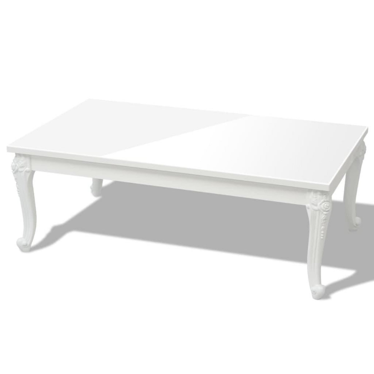 VIDAXL Table basse 115x65x42 cm Blanc brillant