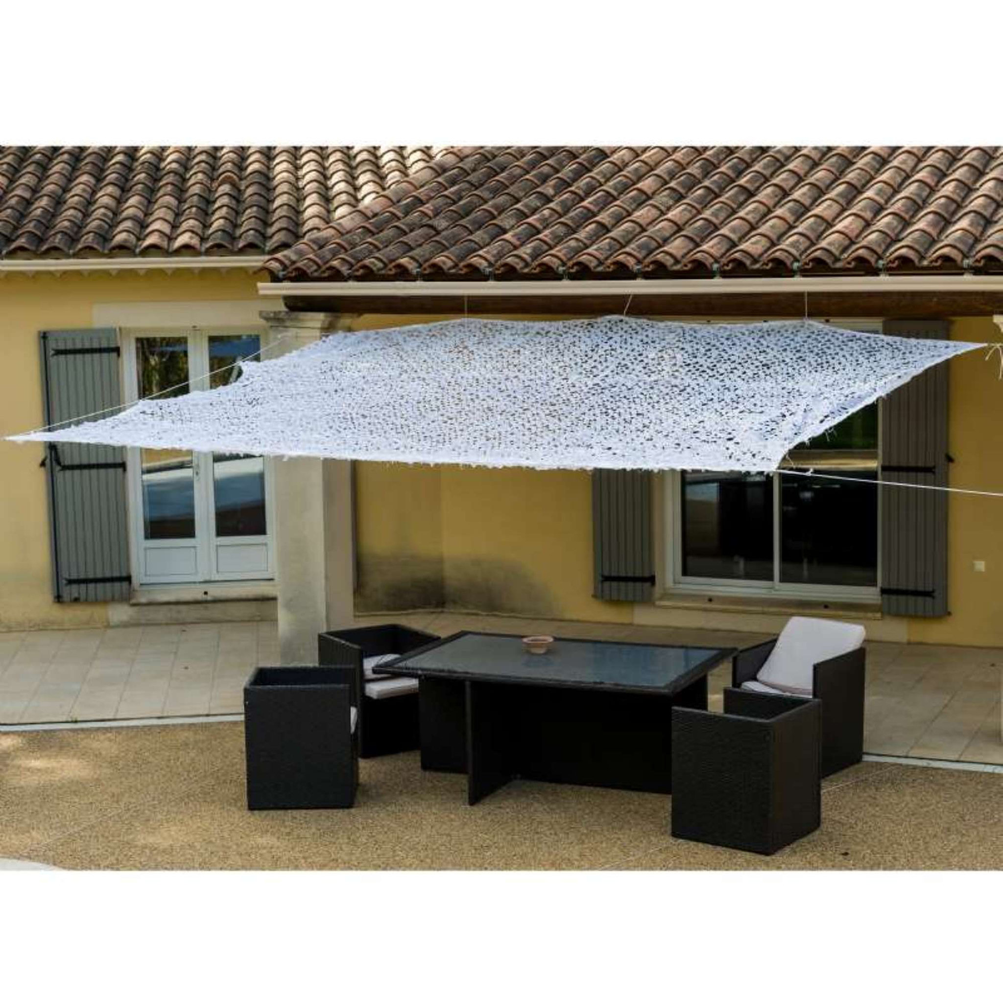 Voir la diapositive 5 :  Toile d'ombrage ajourée blanche  2 x 3m