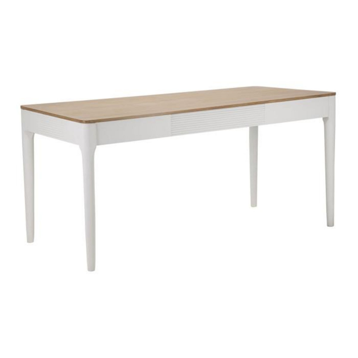 Paris Prix Table à Manger en Bois  Matera  180cm Blanc & Naturel