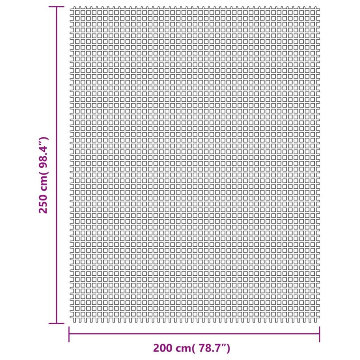 VIDAXL Tapis de tente gris clair 2,5x2 m