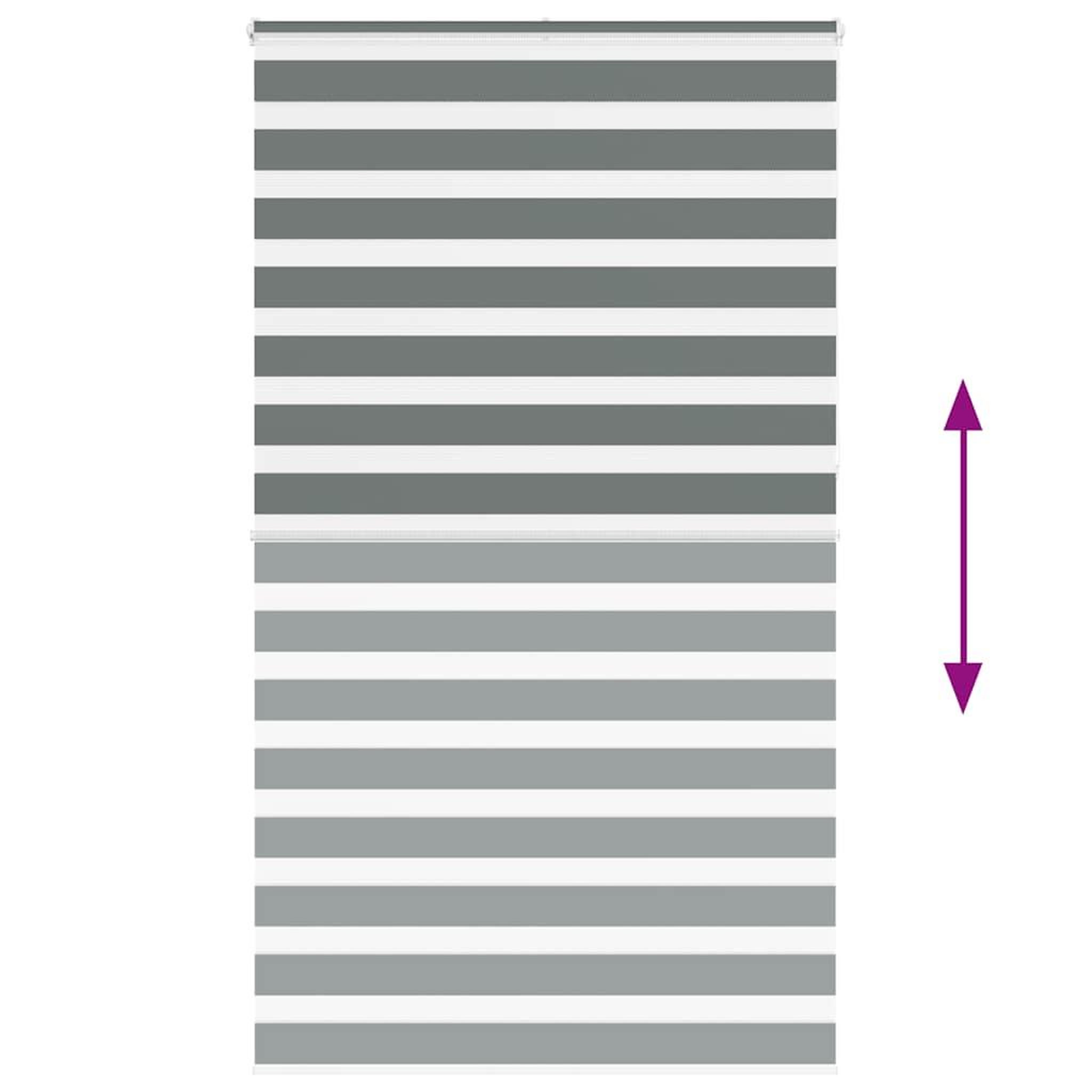 Voir la diapositive 5 : VIDAXL Store zebre gris fonce largeur du tissu 130,9 cm polyester