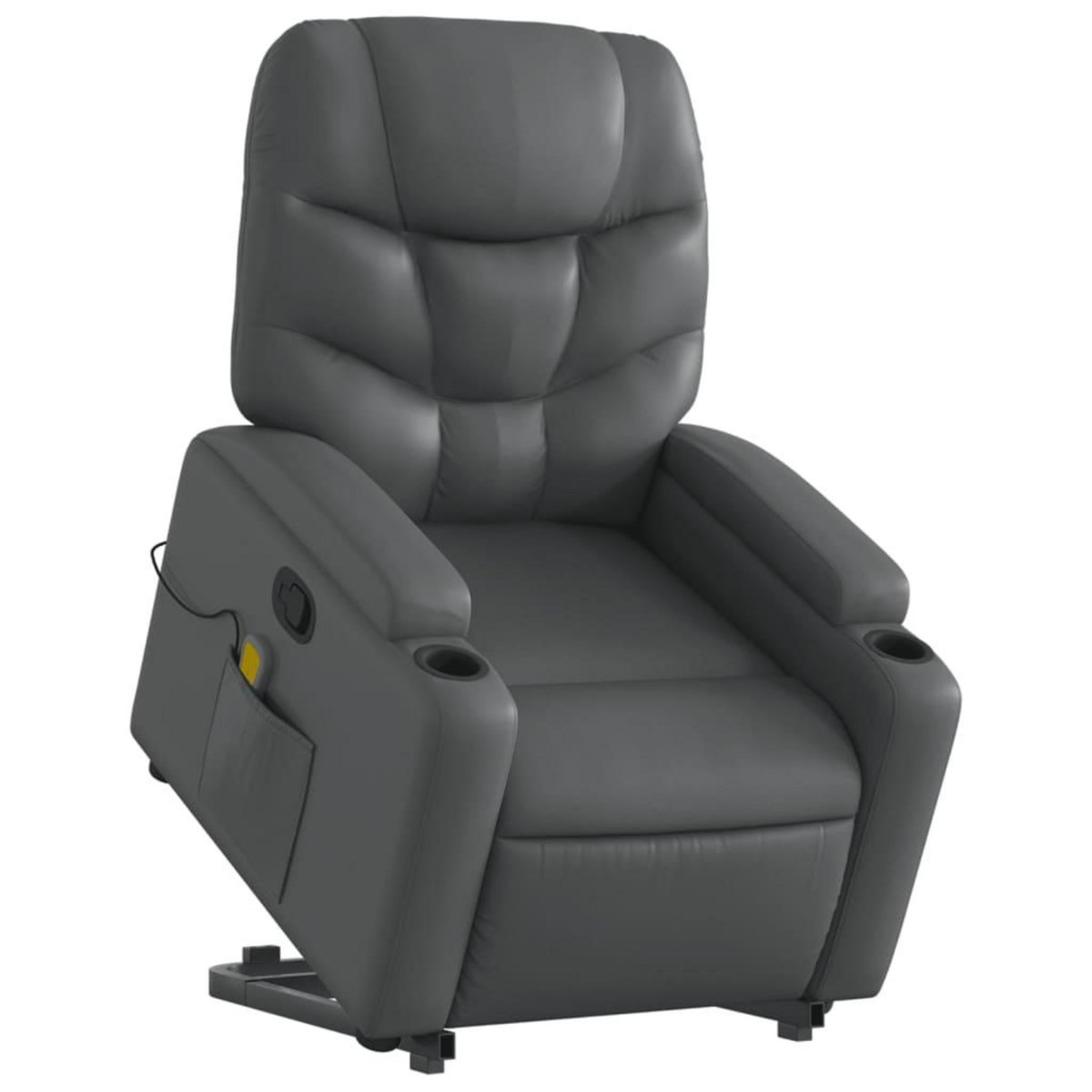 VIDAXL Fauteuil inclinable de massage Gris Similicuir
