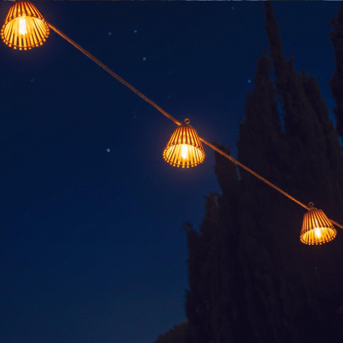 Lumisky Guirlande lumineuse extérieur NATURA Bois Bambou 8m