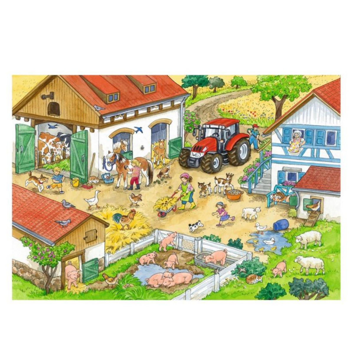 RAVENSBURGER RAVENSBURGER Merry Farm life, 2 x 24st.