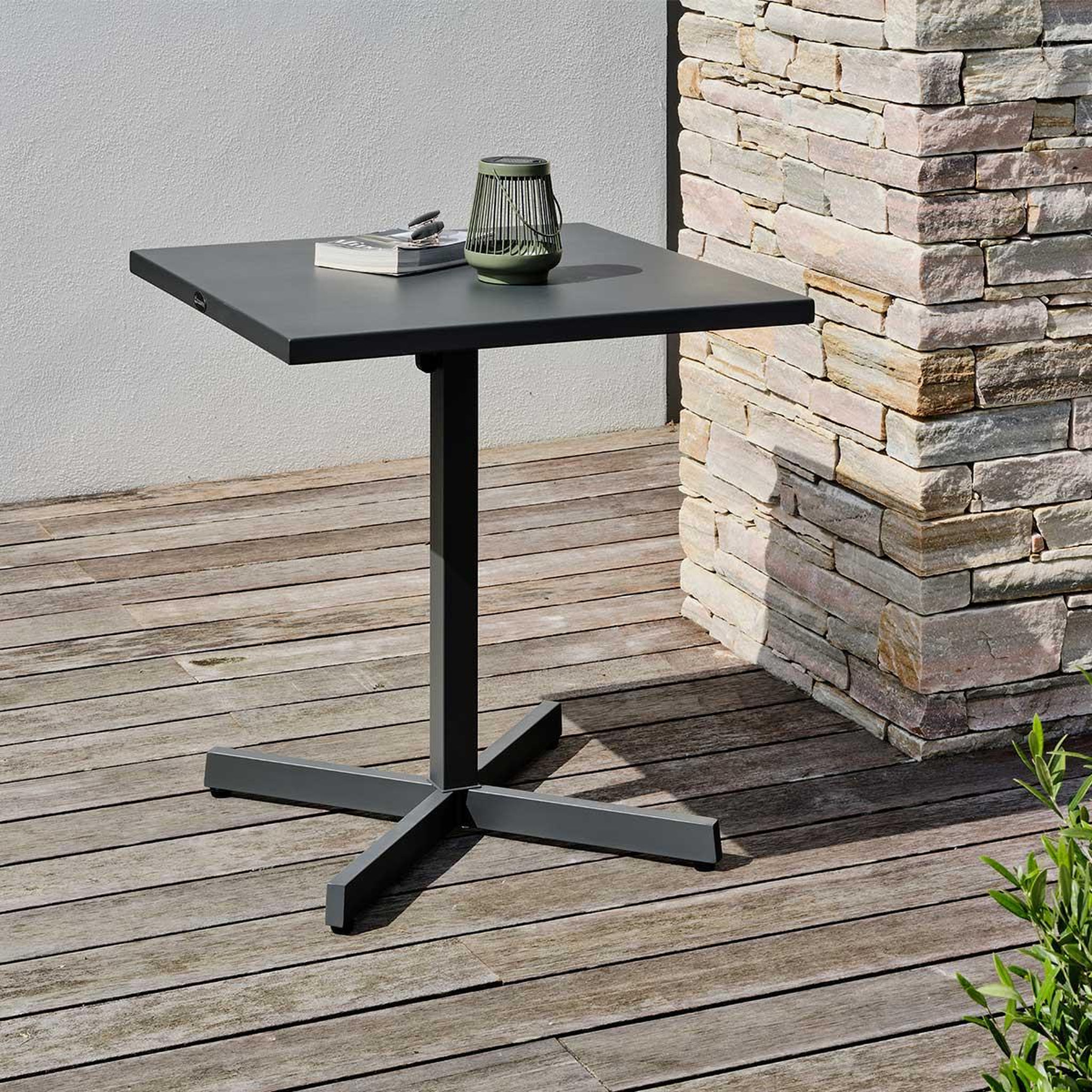 Voir la diapositive 2 : Paris Prix Table de jardin pliable  louise  74cm anthracite